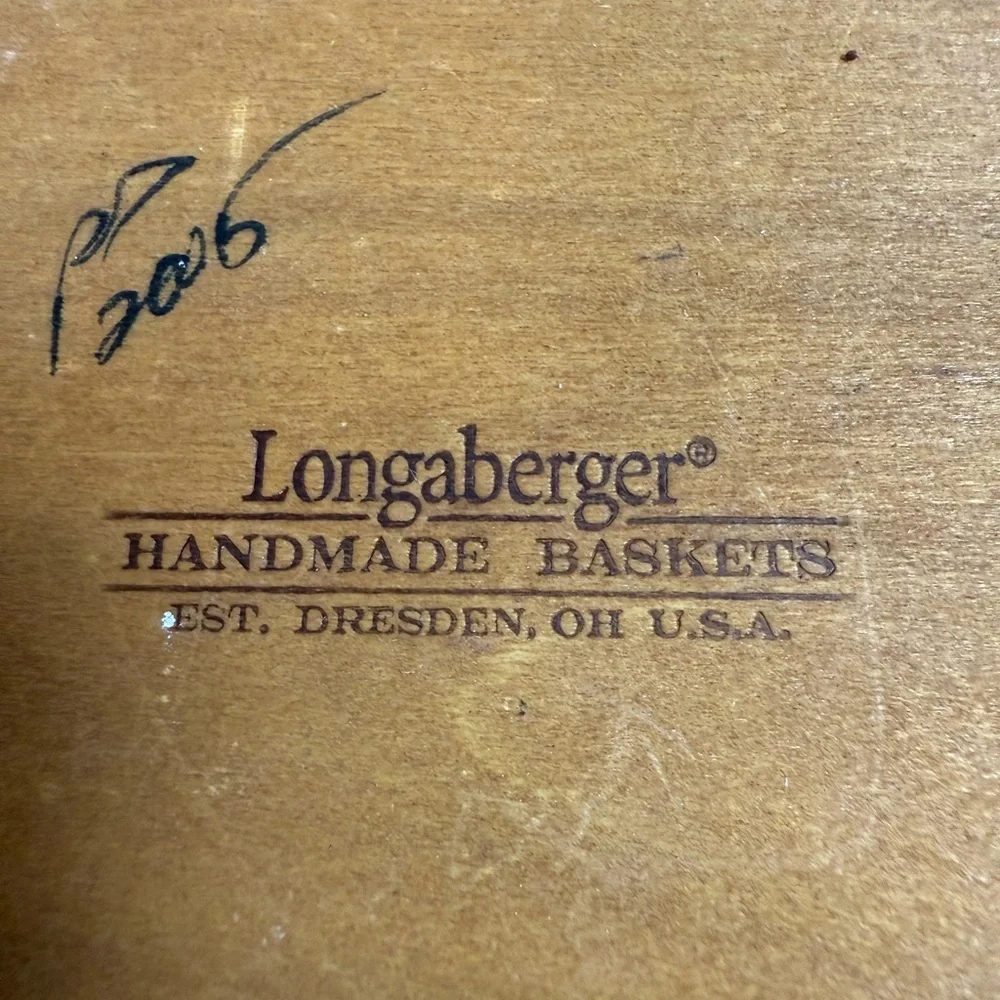 Longaberger Handmade Basket with Brown Finish